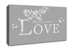 Music Quote All You Need Is Love Grey White Canvas Wall Art