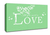 Music Quote All You Need Is Love Green Canvas Wall Art