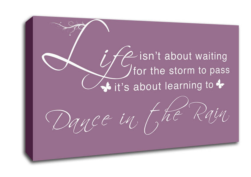 Life Isnt About Waiting Dusty Pink Canvas Wall Art