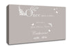 Once Upon A Time Your Name Beige Canvas Wall Art