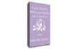 Bathroom Quote If You Dribble Lilac Canvas Wall Art