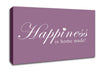 Home Quote Happiness Is Home Made Dusty Pink Canvas Wall Art