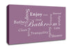 Bathroom Quote Bathroom Tranquility Dusty Pink Canvas Wall Art