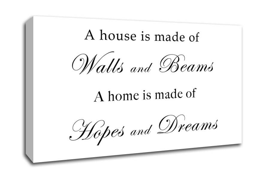 Home Quote Walls n Beams Hopes n Dreams White Canvas Wall Art