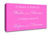 Home Quote Walls n Beams Hopes n Dreams Vivid Pink Canvas Wall Art