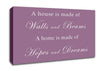 Home Quote Walls n Beams Hopes n Dreams Dusty Pink Canvas Wall Art