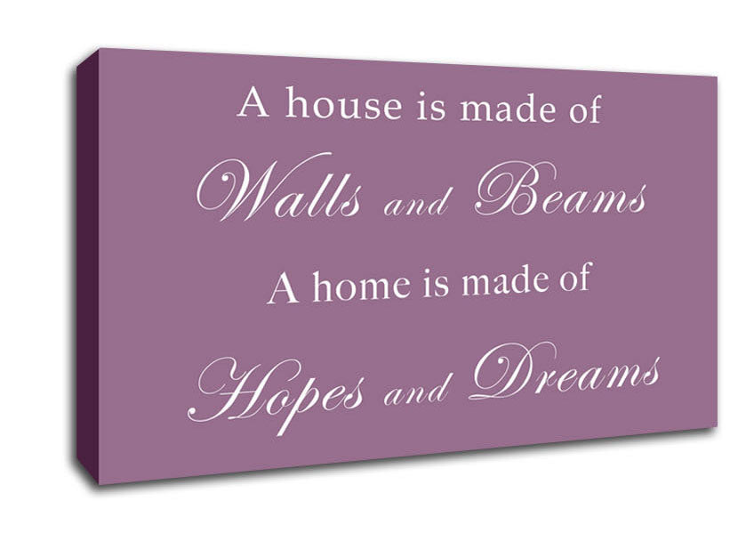 Home Quote Walls n Beams Hopes n Dreams Dusty Pink Canvas Wall Art