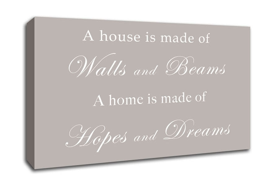 Home Quote Walls n Beams Hopes n Dreams Beige Canvas Wall Art