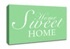 Home Quote Home Sweet Home Green Canvas Wall Art