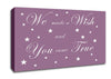 Nursery Quote We Made A Wish And You Came True Dusty Pink Canvas Wall Art