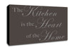 Kitchen Quote The Kitchen Is The Heart Of The Home Chocolate Canvas Wall Art