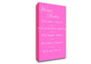 House Rules 2 Vivid Pink Canvas Wall Art