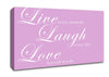 Love Quote Live Laugh Love 2 Pink Canvas Wall Art