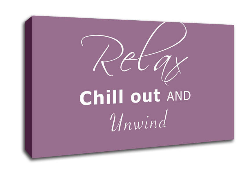 Bathroom Quote Relax Chill Out Dusty Pink Canvas Wall Art