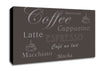 Kitchen Quote Coffee Delight Chocolate Canvas Wall Art
