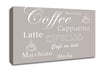 Kitchen Quote Coffee Delight Beige Canvas Wall Art