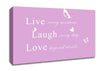 Love Quote Live Every Moment Pink Canvas Wall Art