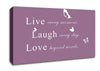 Love Quote Live Every Moment Dusty Pink Canvas Wall Art