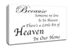 Family Quote Because Someone We Love 2 White Canvas Wall Art