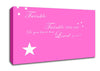 Nursery Quote Twinkle Twinkle Little Star 1 Vivid Pink Canvas Wall Art