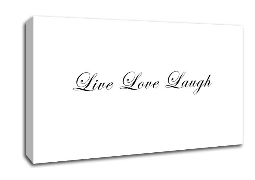 Love Quote Live Love Laugh 2 White Canvas Wall Art