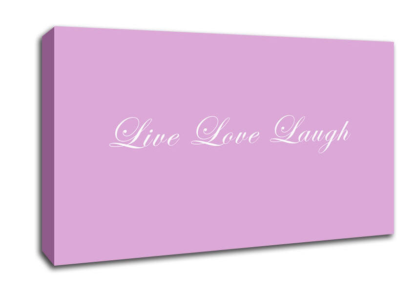Love Quote Live Love Laugh 2 Pink Canvas Wall Art