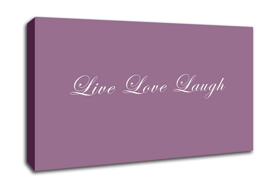 Love Quote Live Love Laugh 2 Dusty Pink Canvas Wall Art
