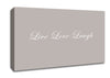 Love Quote Live Love Laugh 2 Beige Canvas Wall Art