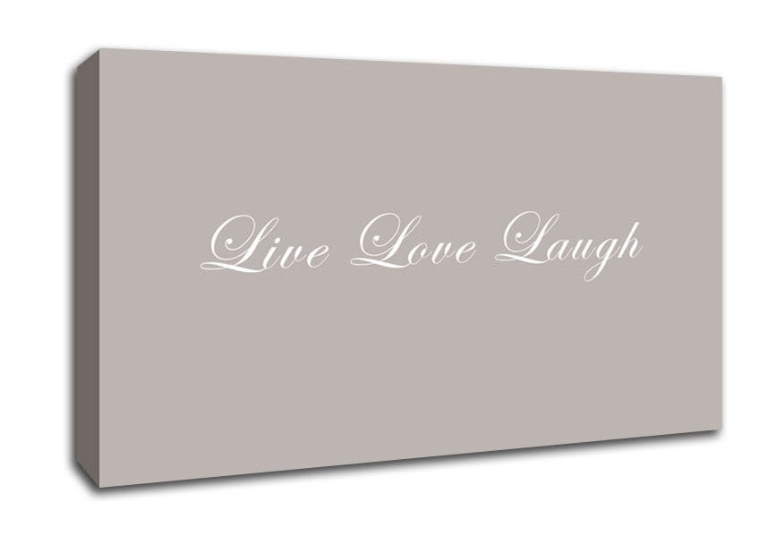 Love Quote Live Love Laugh 2 Beige Canvas Wall Art