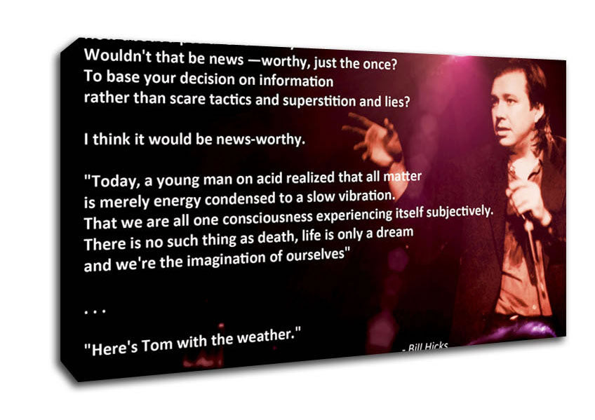 Motivational Quote Bill Hicks Imagination Of Ourselves Canvas Wall Art