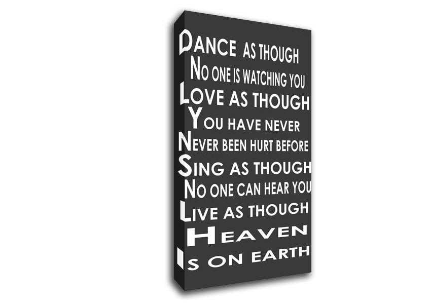 Home Quote Heaven Is On Earth Canvas Wall Art