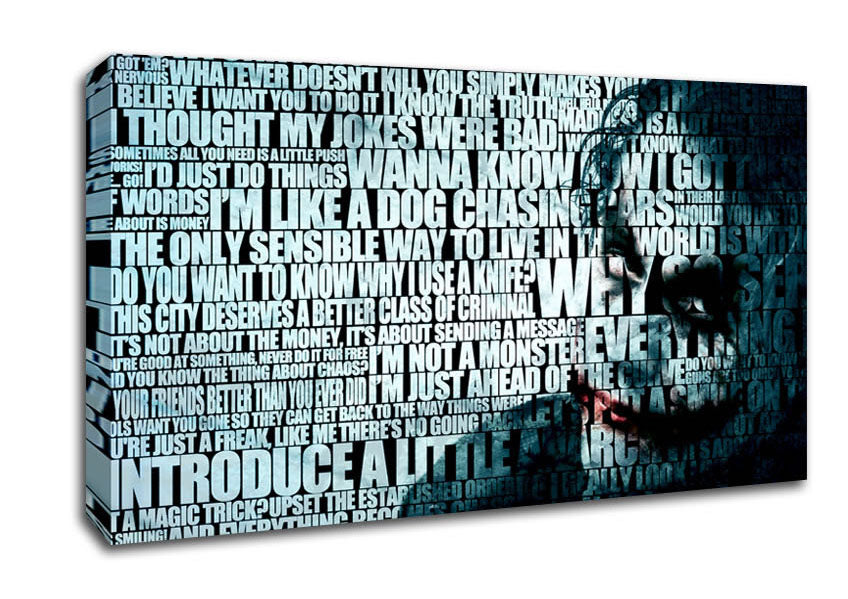 Movie Quote The Joker Funny World Canvas Wall Art