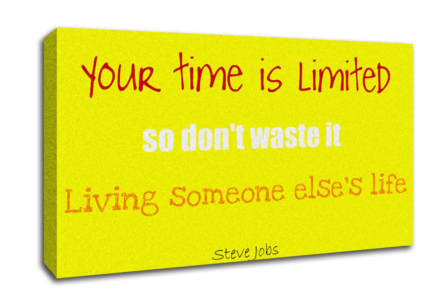 Motivational Quote Steve Jobs-Quote1 Canvas Wall Art