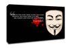Motivational Quote V For Vendetta Canvas Wall Art