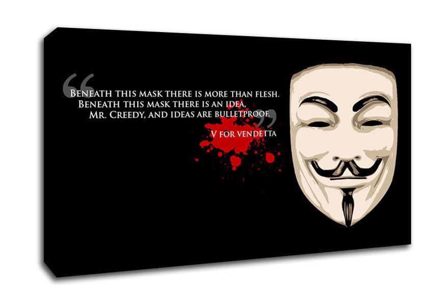 Motivational Quote V For Vendetta Canvas Wall Art