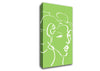 Pretty Lady Sketch Lime Green Canvas Wall Art