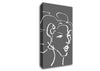 Pretty Lady Sketch Grey Canvas Wall Art