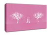 Love Between The Trees And Moon Pink Canvas Wall Art