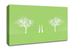Love Between The Trees And Moon Lime Green Canvas Wall Art