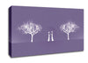 Love Between The Trees And Moon Lilac Canvas Wall Art