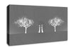 Love Between The Trees And Moon Grey Canvas Wall Art