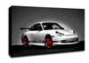 Porsche Gt3 Rs Turbo White Red Canvas Wall Art