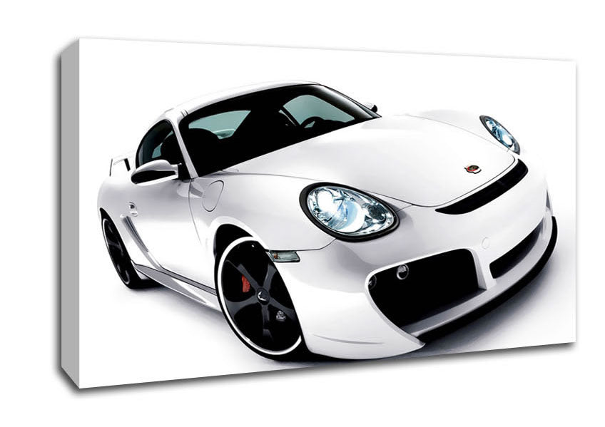 Porsche 911 White Canvas Wall Art