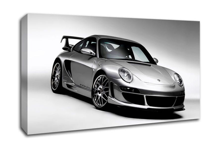 Porsche 911 Silver Canvas Wall Art