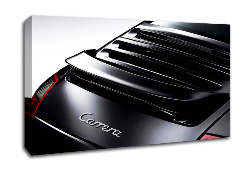Porsche 911 Rear Black Canvas Wall Art