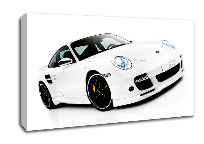 Porsche 911 Gt White Canvas Wall Art