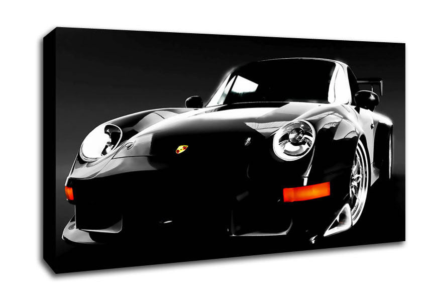Porsche 911 Black Canvas Wall Art