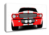 Mustang Red Front Grill Canvas Wall Art