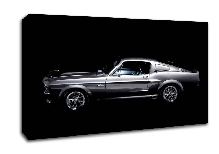 Mustang Fastback Side Profile Canvas Wall Art
