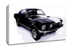 Mustang 67 B n W Canvas Wall Art